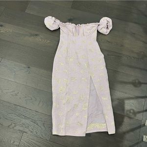 Majorelle Puff Sleeve Midi Dress